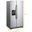 Whirlpool® 33-inch Wide Side-by-Side Refrigerator - 21 cu. ft. WRS321SDHZ