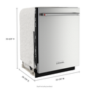 Kitchenaid® 44 dBA Dishwasher in PrintShield™ Finish with FreeFlex™ Third Rack KDTM604KPS