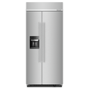 Kitchenaid® 20.8 Cu. Ft. 36 Built-In Side-by-Side Refrigerator with Ice and Water Dispenser KBSD706MPS