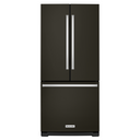 Kitchenaid® 20 cu. Ft. 30-Inch Width Standard Depth French Door Refrigerator with Interior Dispense KRFF300EBS