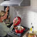 Kitchenaid® 36" 585 or 1170 CFM Motor Class Commercial-Style Wall-Mount Canopy Range Hood KVWC956KSS