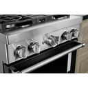 KitchenAid® 30'' Smart Commercial-Style Dual Fuel Range with 4 Burners KFDC500JBK