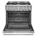 KitchenAid® 36'' Smart Commercial-Style Dual Fuel Range with 6 Burners KFDC506JSS