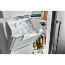 Kitchenaid® 22.6 cu ft. Counter-Depth Side-by-Side Refrigerator with Exterior Ice and Water and PrintShield™ finish KRSC703HPS