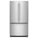 Kitchenaid® 25 Cu. Ft. 36-Width Standard Depth French Door Refrigerator with Interior Dispense KRFF305ESS