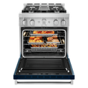 KitchenAid® 30'' Smart Commercial-Style Gas Range with 4 Burners KFGC500JIB