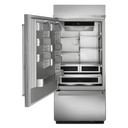 Kitchenaid® 20.9 Cu. Ft. 36 Width Built-In Stainless Bottom Mount Refrigerator with Platinum Interior Design KBBL306ESS