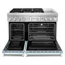 KitchenAid® 48'' Smart Commercial-Style Dual Fuel Range with Griddle KFDC558JMB