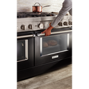 KitchenAid® 48'' Smart Commercial-Style Dual Fuel Range with Griddle KFDC558JBK