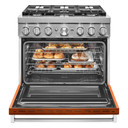 KitchenAid® 36'' Smart Commercial-Style Dual Fuel Range with 6 Burners KFDC506JSC