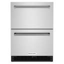 Kitchenaid® 24 Stainless Steel Undercounter Double-Drawer Refrigerator KUDR204KSB