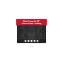 Kitchenaid® 30" Gas-on-Glass Cooktop KCGG530PBL