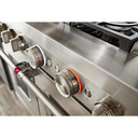 KitchenAid® 48'' Smart Commercial-Style Dual Fuel Range with Griddle KFDC558JSS