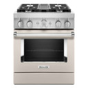 KitchenAid® 30'' Smart Commercial-Style Dual Fuel Range with 4 Burners KFDC500JMH