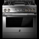 Jennair® 36" RISE™ Gas Professional-Style Range with Chrome-Infused Griddle JGRP536HL