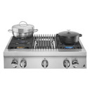 Jennair® 36" NOIR™ Gas Professional-Style Rangetop with Gas Grill JGCP636HM
