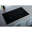 Jennair® 36 Oblivion Glass Electric Radiant Downdraft Cooktop with Tap Touch Controls JED4536KB