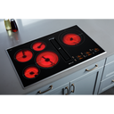 Jennair® 36 Oblivion Glass Electric Radiant Downdraft Cooktop with Tap Touch Controls JED4536KB