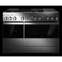 Jennair® NOIR™ 48" Dual-Fuel Professional Range with Chrome-Infused Griddle and Gas Grill JDRP748HM