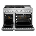 Jennair® 48 NOIR™ Gas Professional-Style Range with Chrome-Infused Griddle JGRP548HM