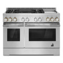 Jennair® 48" RISE™ Gas Professional-Style Range with Chrome-Infused Griddle and Infrared Grill JGRP748HL