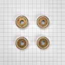 Set of 4 Range Brass Knob Bezels, Oven W11323068 Set of 4 Range Brass Knob Bezels, Oven W11323068