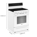 Whirlpool® 30-inch Smart Gas Range with True Convection, Steam/Self Cleaning, Rapid Preheat 5.3 CuFt Capacity WFGS7530RW