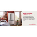 Kitchenaid® 20 cu. ft. 36-Inch Width Counter-Depth French Door Refrigerator with Interior Dispense KRFC136RPS Kitchenaid® 20 cu. ft. 36-Inch Width Counter-Depth French Door Refrigerator with Interior Dispense KRFC136RPS