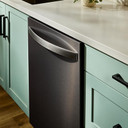 Whirlpool® 24-Inch Dishwasher with Total Coverage Wash Action and Auto Open Air Dry in Fingerprint Resistant Black Stainless WDTS8024SV