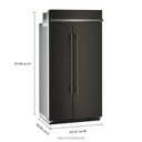 Kitchenaid® 25.5 Cu. Ft. 42" Built-In Side-by-Side Refrigerator with Platinum Interior KBSN742SBE
