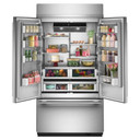 Kitchenaid® 24.2 Cu. Ft. 42"" Built-In French Door Bottom Mount Refrigerator with Platinum Interior KBFN542SPS