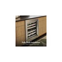 Kitchenaid® 24" Undercounter Wine Cellar with Full-Extension Metal-Front Racks KUWL324SSB