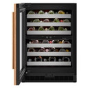 Kitchenaid® 24" Undercounter Wine Cellar with Full-Extension Wood-Front Racks KUWR324SPA