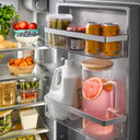 Kitchenaid® 20.8 Cu. Ft. Counter-Depth Side-by-Side Refrigerator with Exterior Ice and Water Dispenser in Black Ore KRSC536RBE