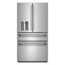 Kitchenaid® 29 cu. ft. French Door Refrigerator with Exterior Water and Ice and FreshChill™ Full-Width Refrigerated Drawer KRMF436SPS