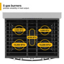 Whirlpool® 30-inch Gas Range with Fan Convection Air Cooking Technology and Steam Clean WFGS4530SB