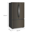 Whirlpool® 36-inch Wide True Counter Depth 3-Door French Door Refrigerator - 24 cu. ft. WRFC3036RV