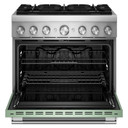 Kitchenaid® 36-Inch 6 Burner Commercial-Style Dual Fuel Range with No Preheat Air Fry Mode KFDS936SDC
