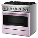 Kitchenaid® 36-Inch 6 Burner Commercial-Style Dual Fuel Range with No Preheat Air Fry Mode KFDS936SWF