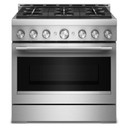 KitchenAid® 36-Inch 6 Burner Commercial-Style Gas Range with No Preheat Air Fry Mode KFGS936SSS
