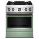 Kitchenaid® 30-Inch 4 Burner Commercial-Style Dual Fuel Range with No Preheat Air Fry Mode KFDS930SDC