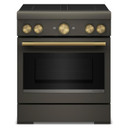 Kitchenaid® 30-Inch 4-Element Induction Freestanding Commercial-Style Range with Air Fry KFIS930SBE
