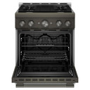 KitchenAid® 30-Inch 4 Burner Commercial-Style Gas Range with No Preheat Air Fry Mode KFGS930SBE