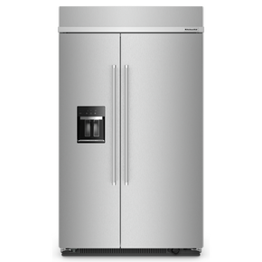 Kitchenaid® 29.4 Cu. Ft. 48 Built-In Side-by-Side Refrigerator with Ice and Water Dispenser with PrintShield™ Finish KBSD708MPS