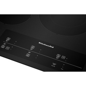 Kitchenaid® 30" Electric Cooktop with 5 Elements and Touch-Activated Controls KCES950KBL