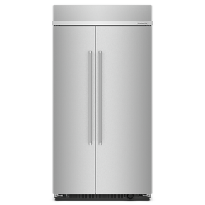 Kitchenaid® 25.5 Cu Ft. 42" Built-In Side-by-Side Refrigerator with PrintShield™ Finish KBSN702MPS