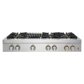 Jennair® 48" RISE™ Gas Professional-Style Rangetop with Gas Grill JGCP648HL