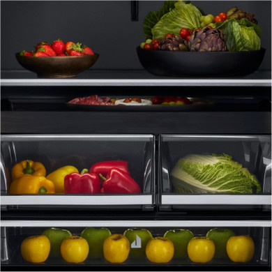 Jennair® RISE™ 36” Counter-Depth French Door Refrigerator with External Dispenser JFFCCE72SL