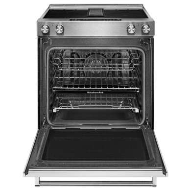 Kitchenaid® 30-Inch 4-Element Electric Downdraft Front Control Range KSEG950ESS