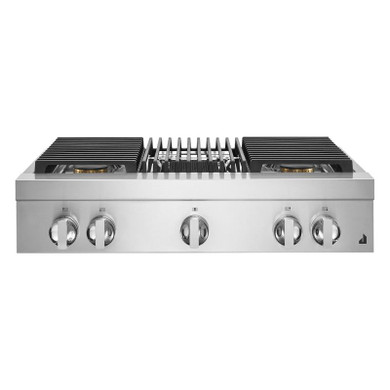 Jennair® 36" NOIR™ Gas Professional-Style Rangetop with Gas Grill JGCP636HM
